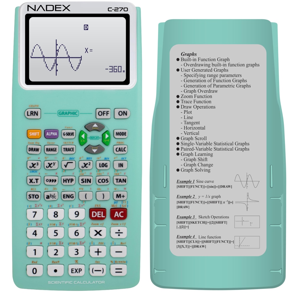Nadex Coins C-270 Handheld Scientific Calculator With Black