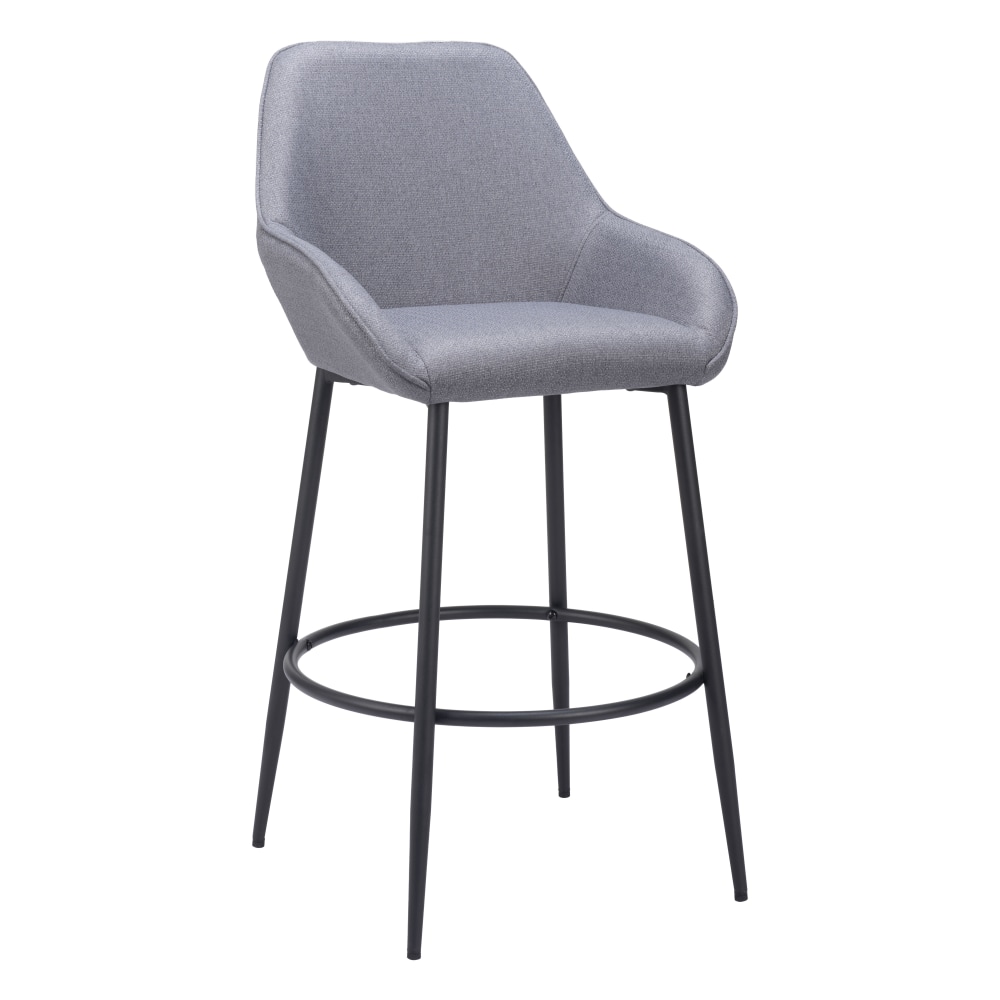 Zuo Vila Barstools, Gray, Set Of 2 Barstools