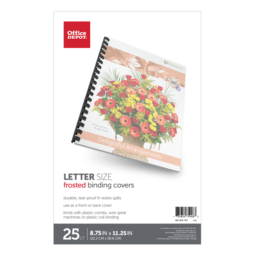 Office Depot® Brand Binding Covers, 8-3/4" x 11-1/4",