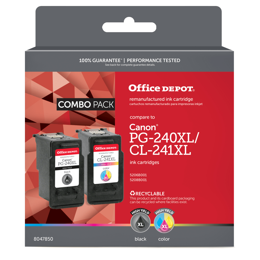 Office Depot® Remanufactured Black/Color High-Yield Ink Cartridge