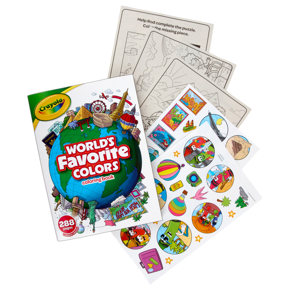 Crayola World's Favorite Colors Coloring Book, 288 Coloring