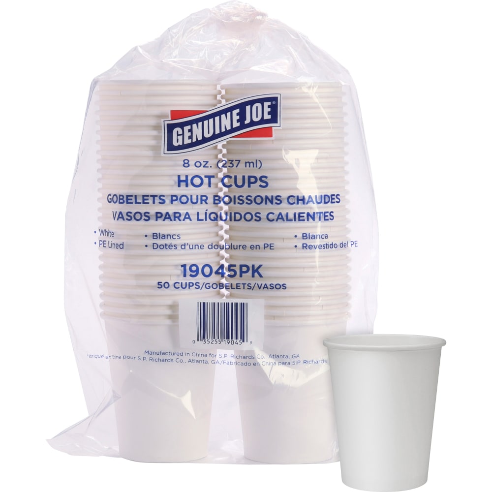 Genuine Joe 8 oz Disposable Hot Cups -