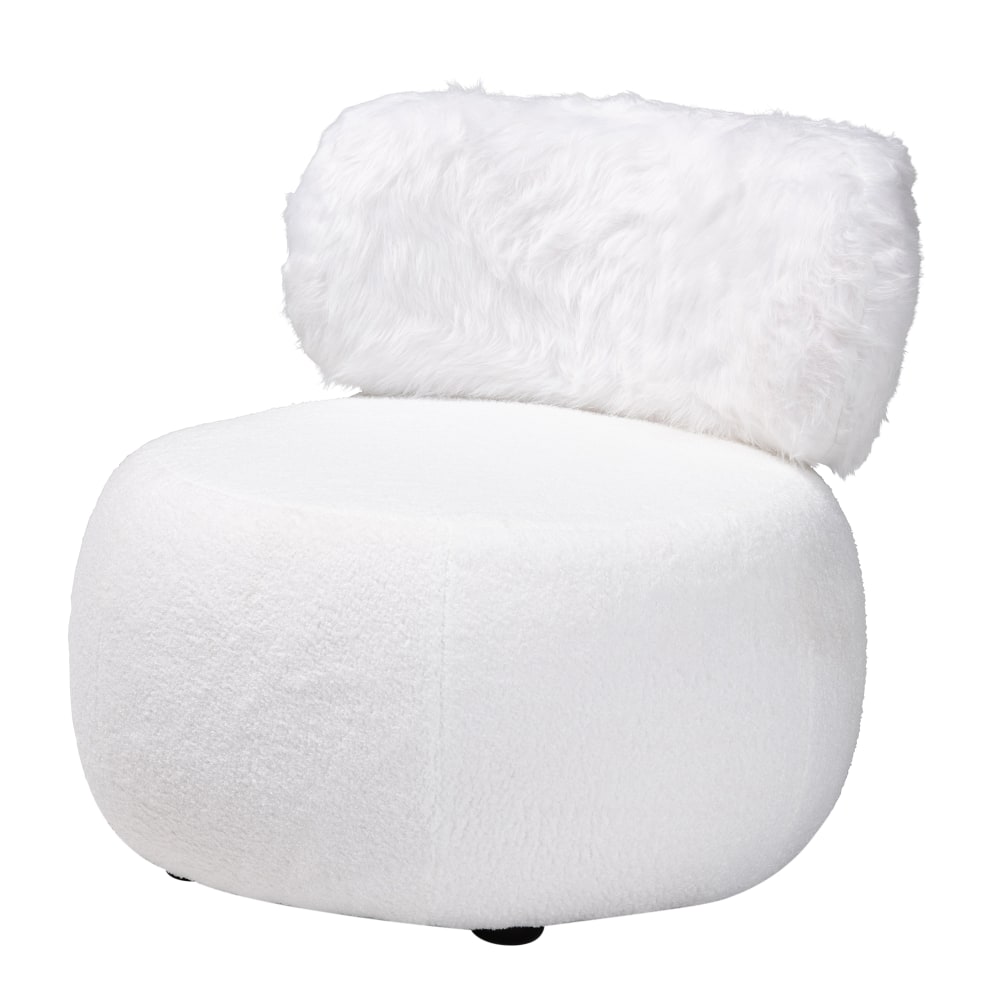 Baxton Studio Tayla Accent Chair, White/Black