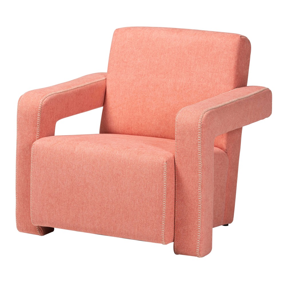 Baxton Studio Madian Armchair, Light Red