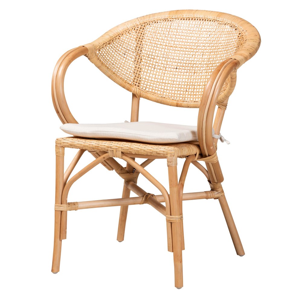 bali & pari Varick Rattan Dining Chair, Natural