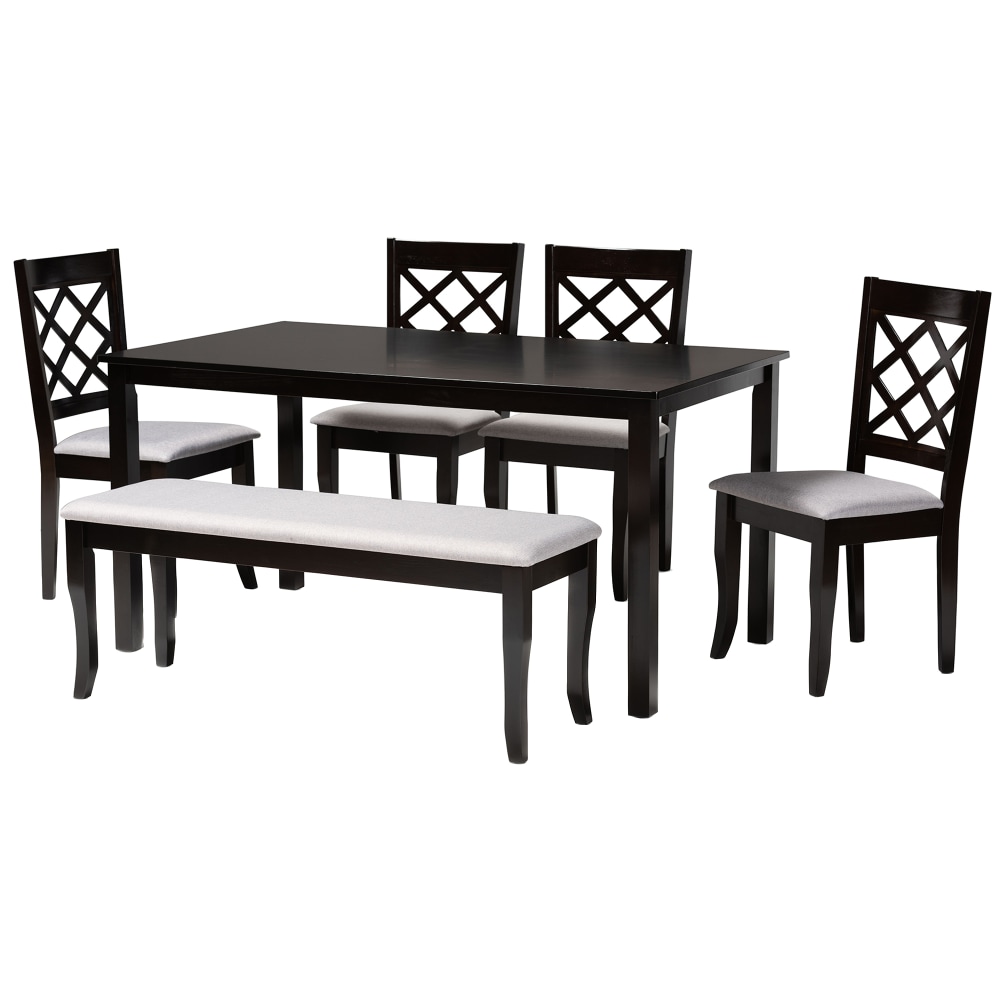 Baxton Studio Andor 6-Piece Dining Set, 29-1/8"H x