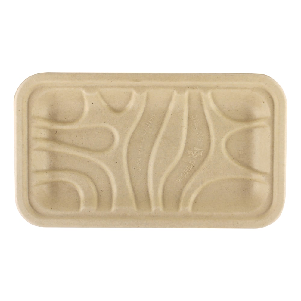 World Centric Fiber Trays, PLA Lined/PFAS Free, 3/4"H