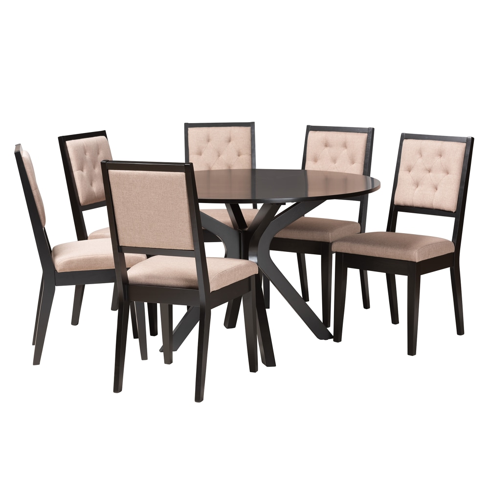 Baxton Studio Mana Modern 7-Piece Dining Set, 30”H