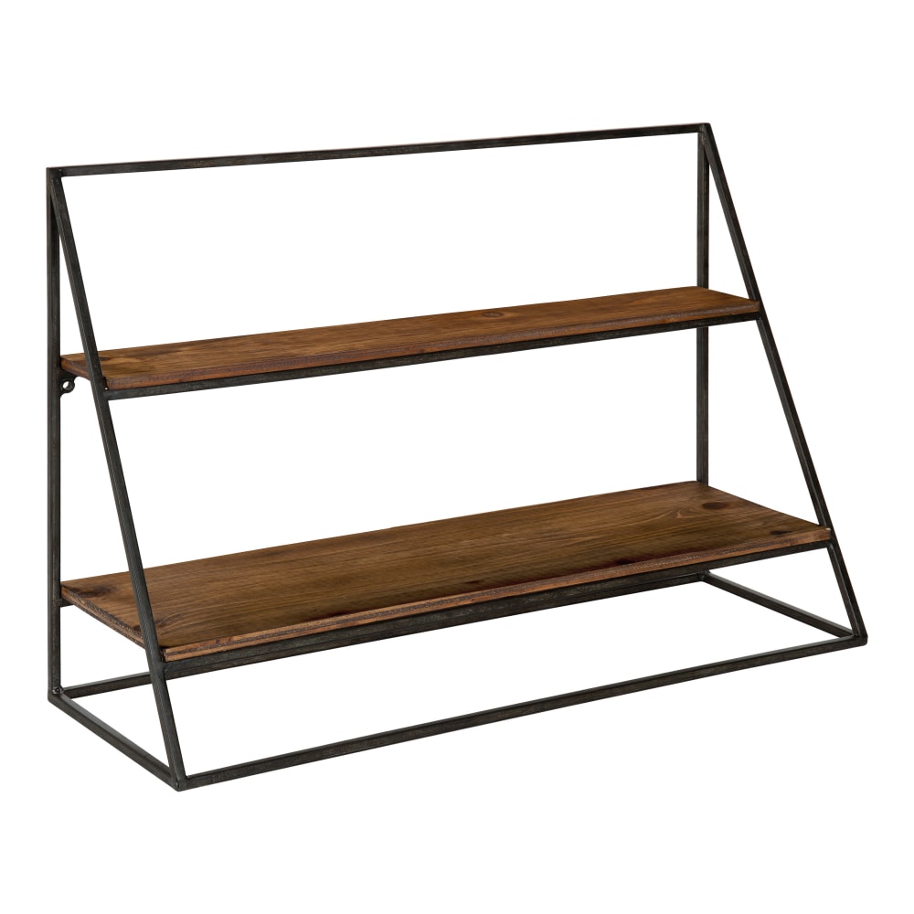 Kate and Laurel Lander Rustic Hanging Wall Shelves,
