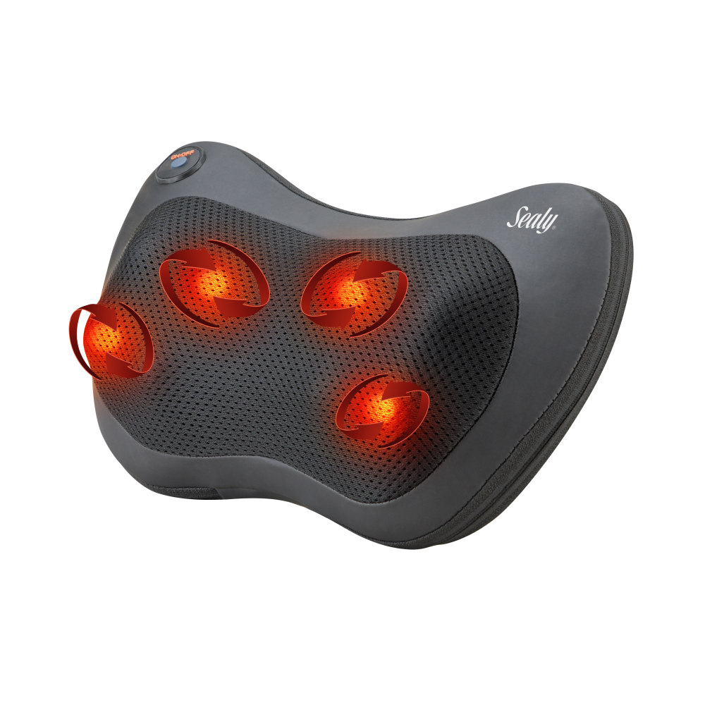 Sealy Deep Tissue SL-HW-MA-120-BK Mini Massage Pillow Pad,