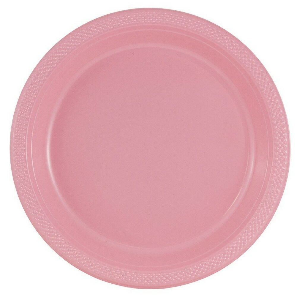 JAM PAPER Round Plastic Party Plates, Large, 10
