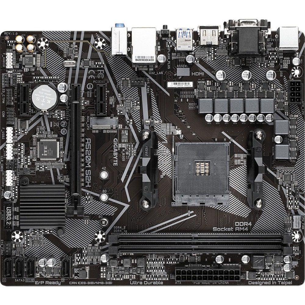 Gigabyte Ultra Durable A520M S2H Desktop Motherboard -
