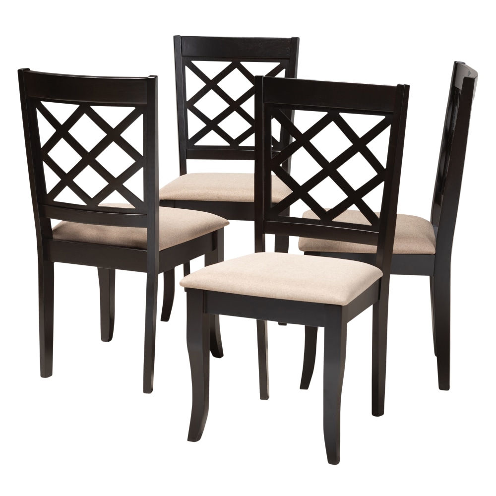 Baxton Studio 9725 Dining Chairs, Sand, Set Of