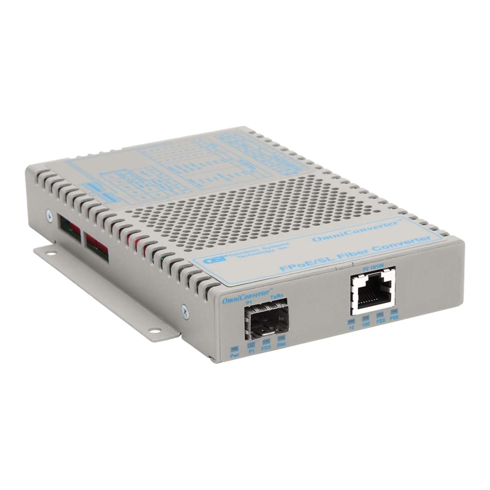 Omnitron OmniConverter FPoE/SL - Fiber media converter -