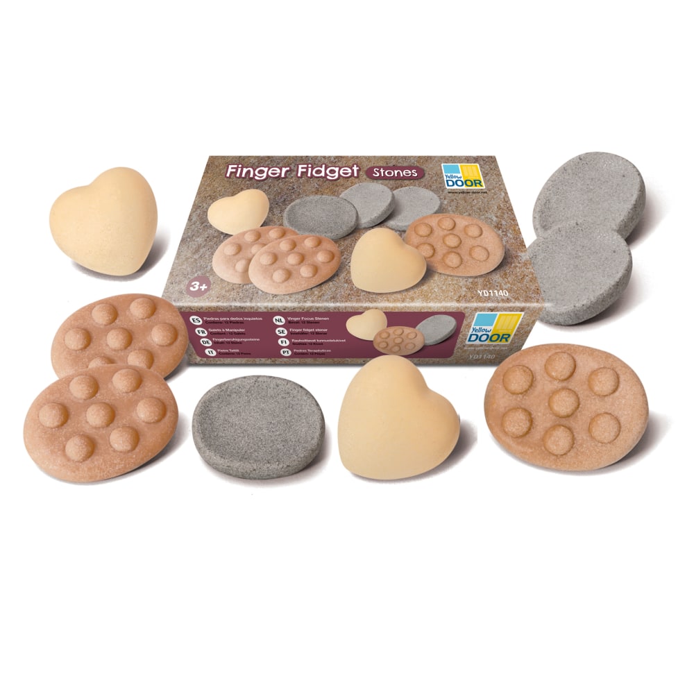 Yellow Door Finger Fidget Stones, Assorted Colors, All