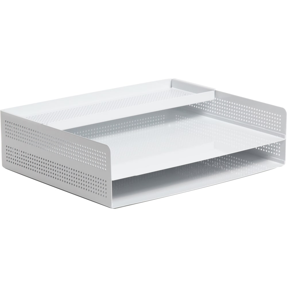 U Brands® Modern Perforated Metal Paper Tray, Letter