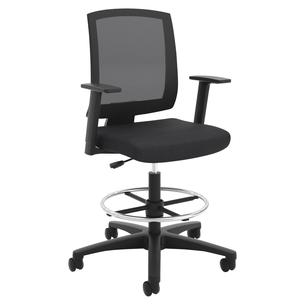 HON® Torch Mesh Mid-Back Task Stool, Black Seat,