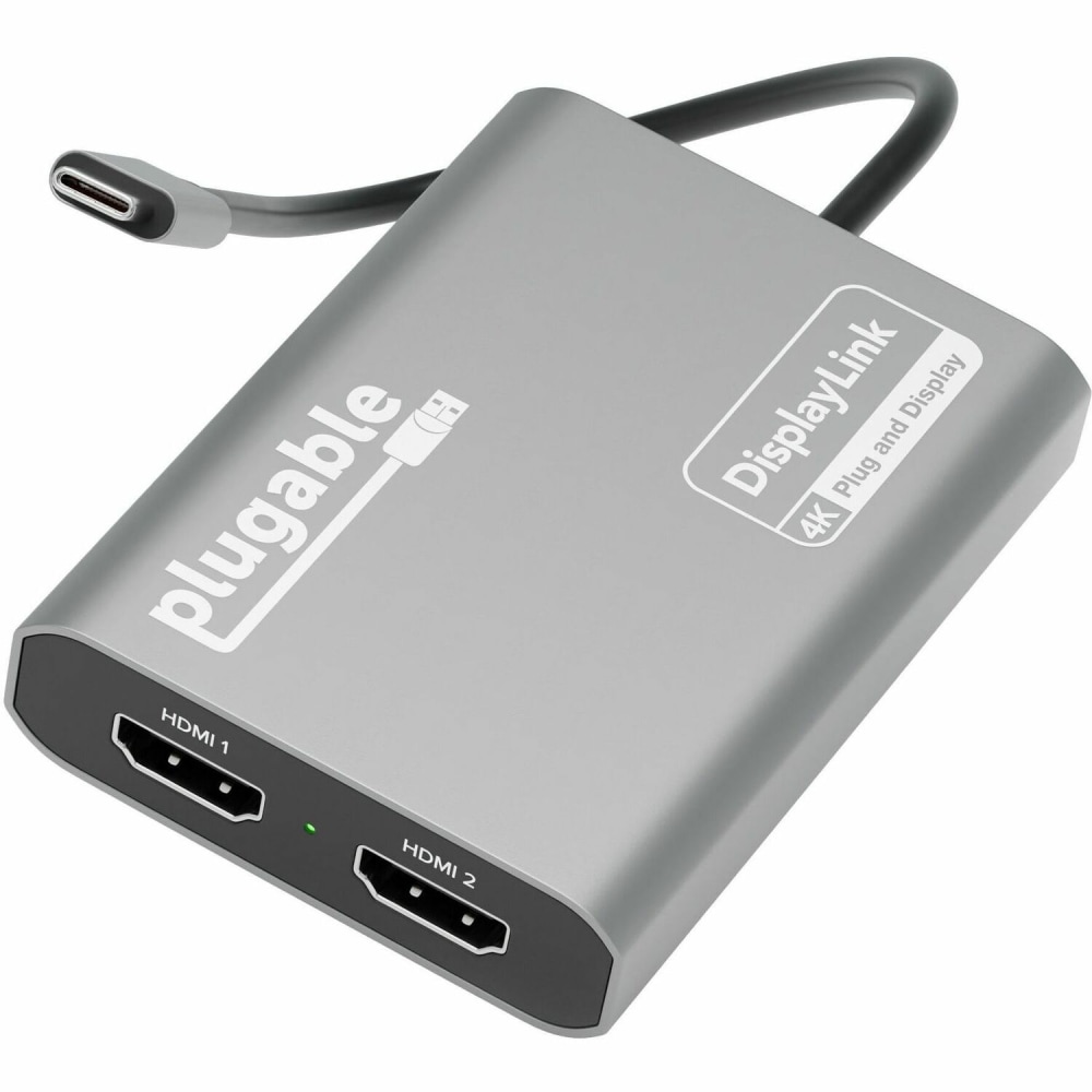 Plugable USB C to HDMI Adapter, Dual Monitor