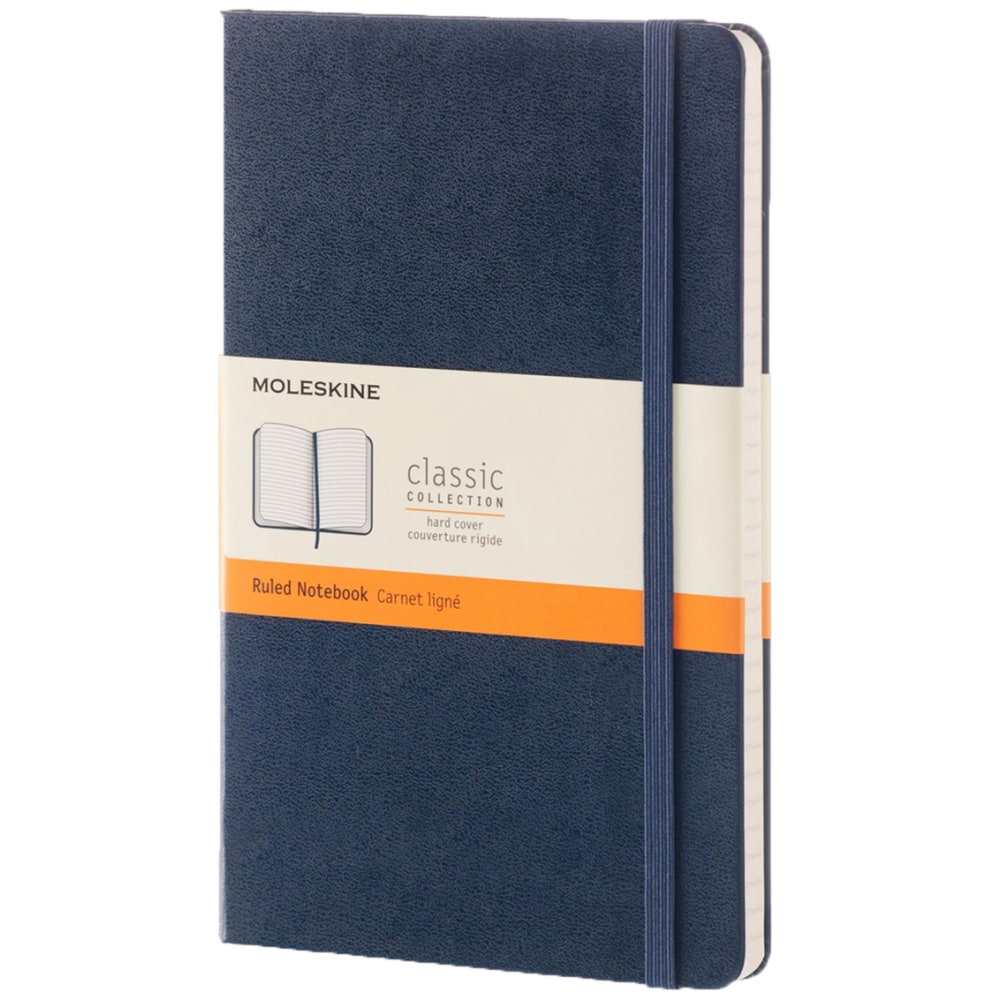 Moleskine Classic Hard Cover Notebook, 5" x 8-1/4",