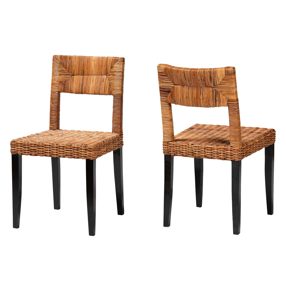 bali & pari Manrico Modern Bohemian Wood/Rattan Dining