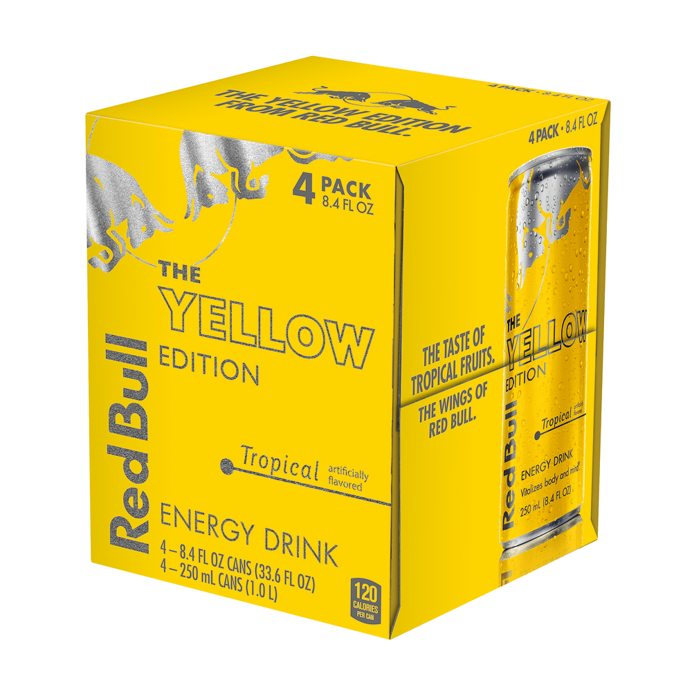 Red Bull Energy Drinks, Yellow Edition, 8.4 Oz,