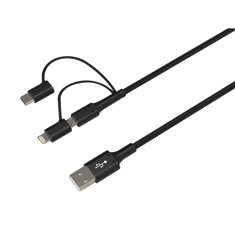 Ativa® 3-in-1 Micro, USB-C & Lightning Cable, 6&#x27;,