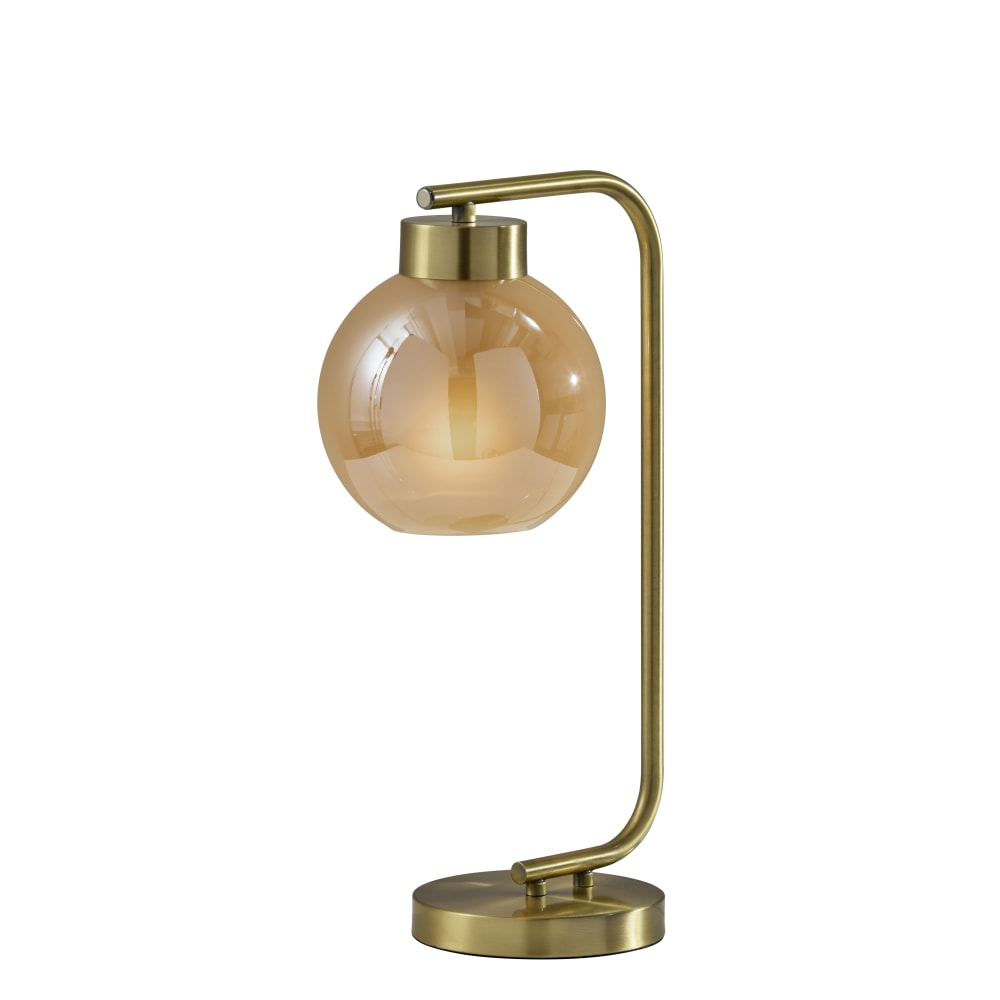 Adesso Atticus Table Lamp, 20”H, Amber Glosted Glass