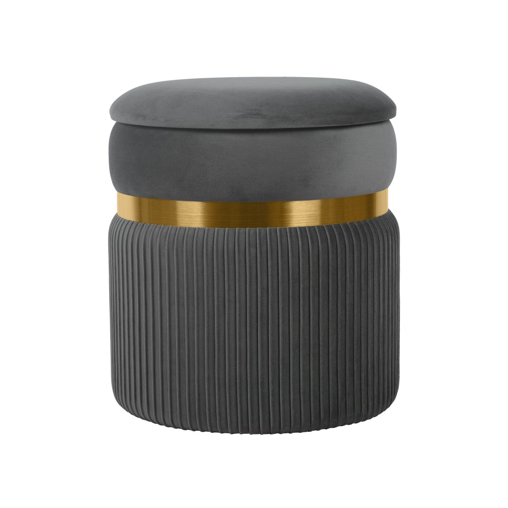 Techni Mobili Velvet Storage Ottoman, 15-1/2"H x