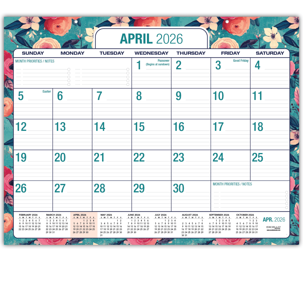 2026-2027 Excello Brands Academic Year Large Print Desk