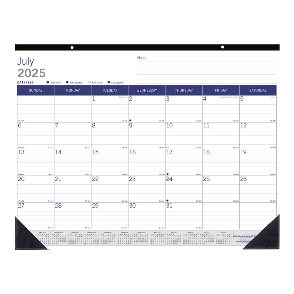 2025-2026 Blueline® DuraGlobe™ 13-Month Academic Bamboo Fiber