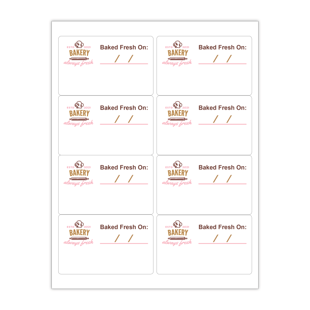 Custom Printed 3-Color Laser Sheet Labels And Stickers,
