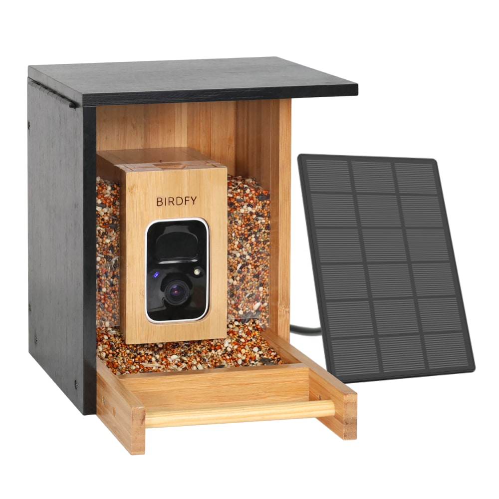 Birdfy® Feeder Bamboo Mini AI-Enabled Bird Feeder with