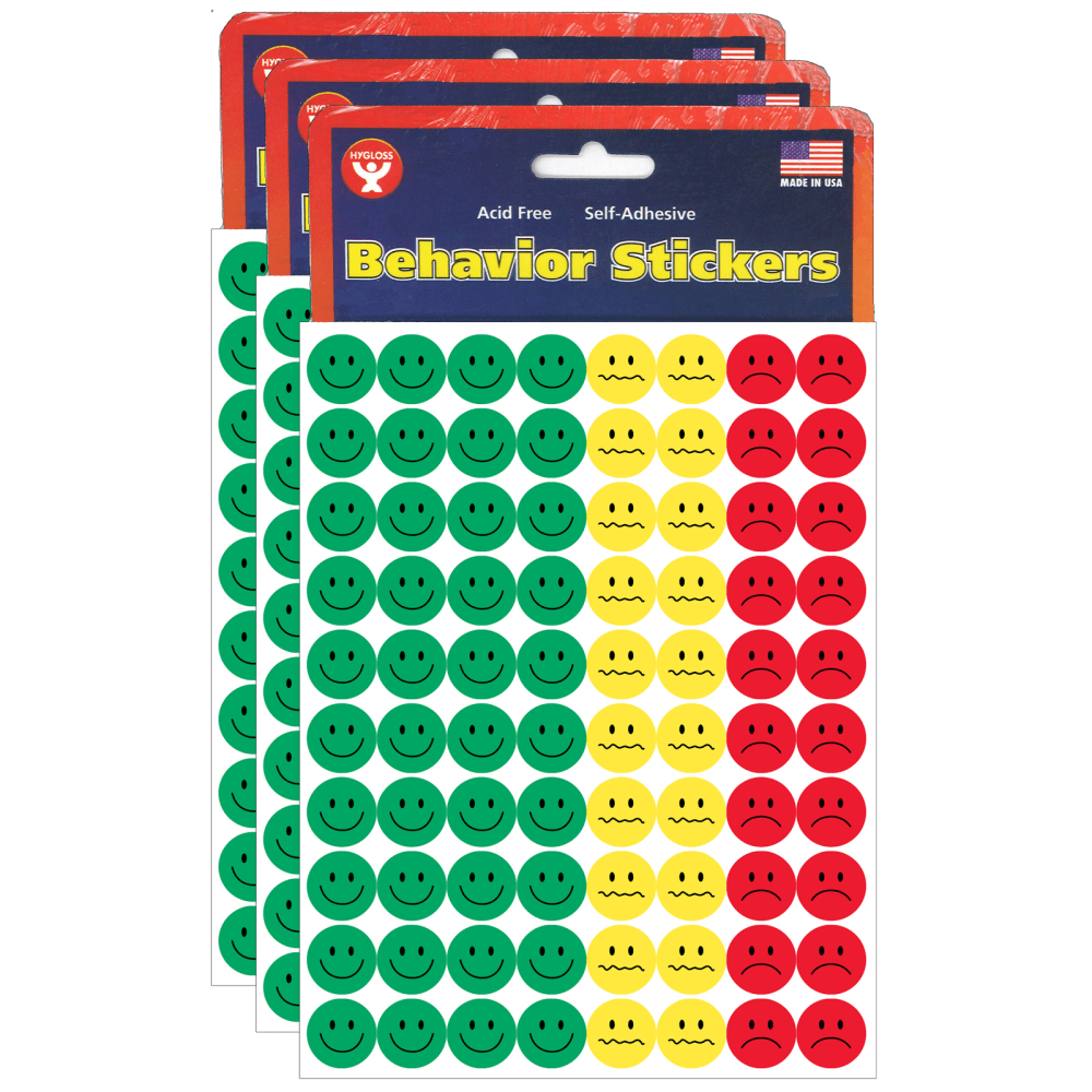 Hygloss Behavior Stickers, Assorted Colors, 1,200 Stickers Per