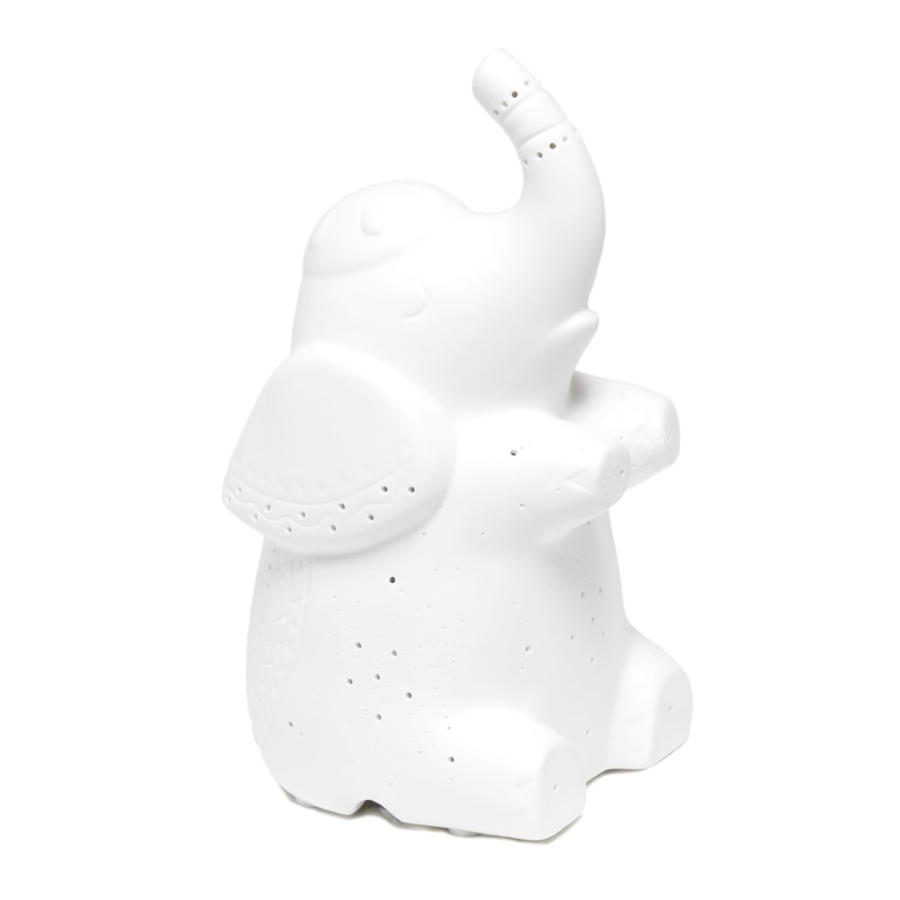Simple Designs Porcelain Elephant-Shaped Table Lamp,