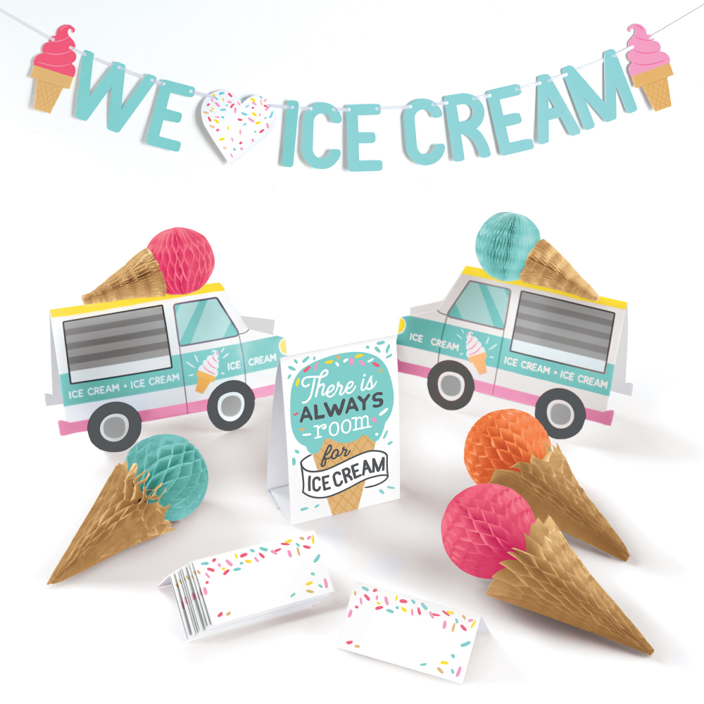 Amscan Summer Sweets 17-Piece Table Decorating Kits, Multicolor,