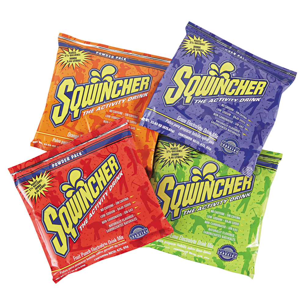 Sqwincher Powder Packs™, Assorted, 23.83 Oz, Case Of