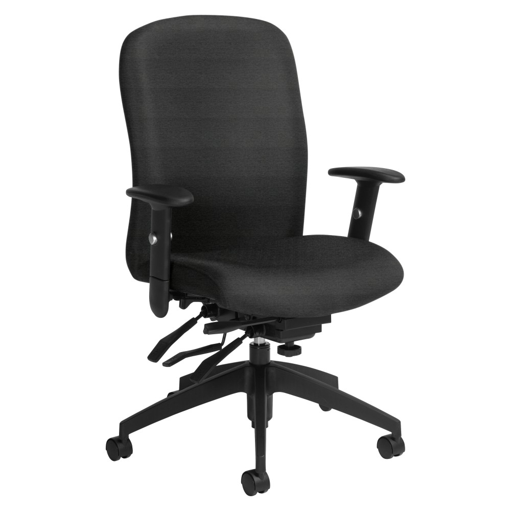 Global® Truform Multi-Tilter Chair, High-Back, Granite Rock/Black,