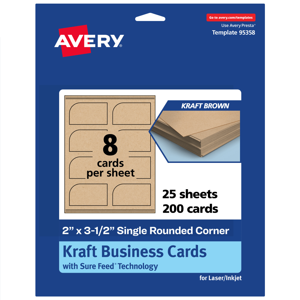 Avery® Print-To-The-Edge Business Cards With Sure Feed®