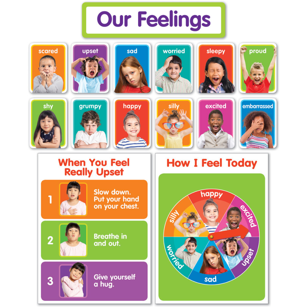 Scholastic Our Feelings Bulletin Board Set, Pre-K To