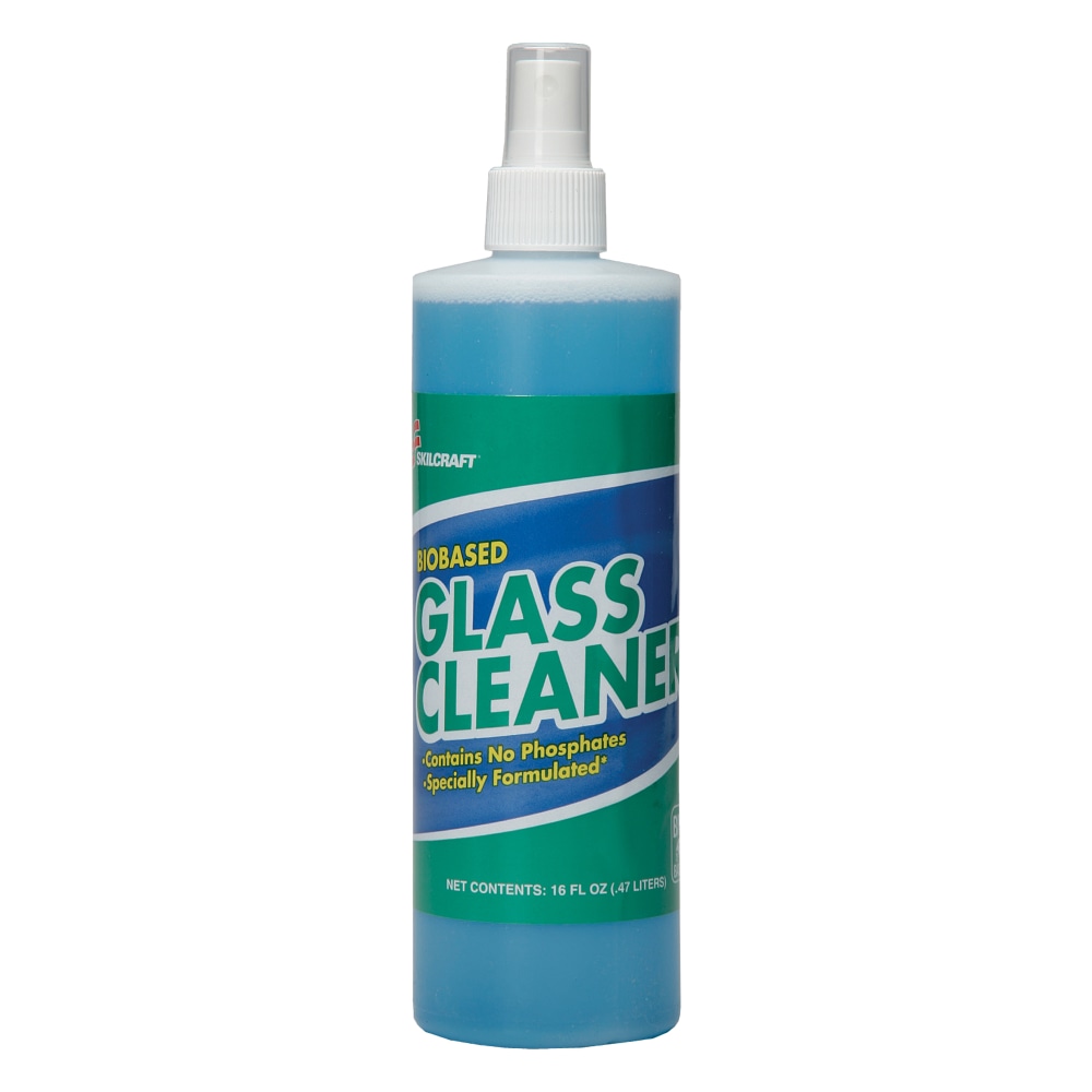 SKILCRAFT® Quick-Drying Glass Cleaner Spray, 16 Oz Bottle,