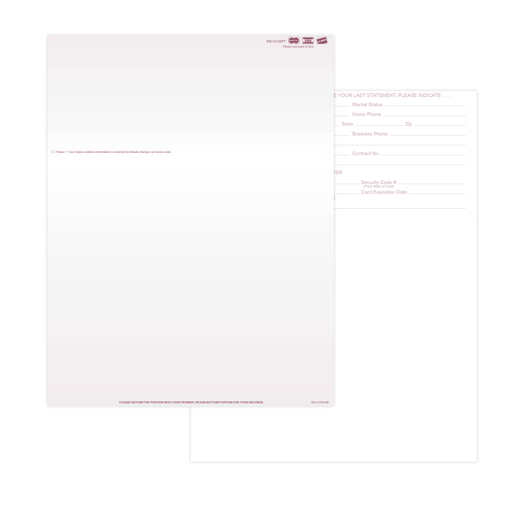 Laser 2-Sided Healthcare Medical Billing Statements, 1-Part,