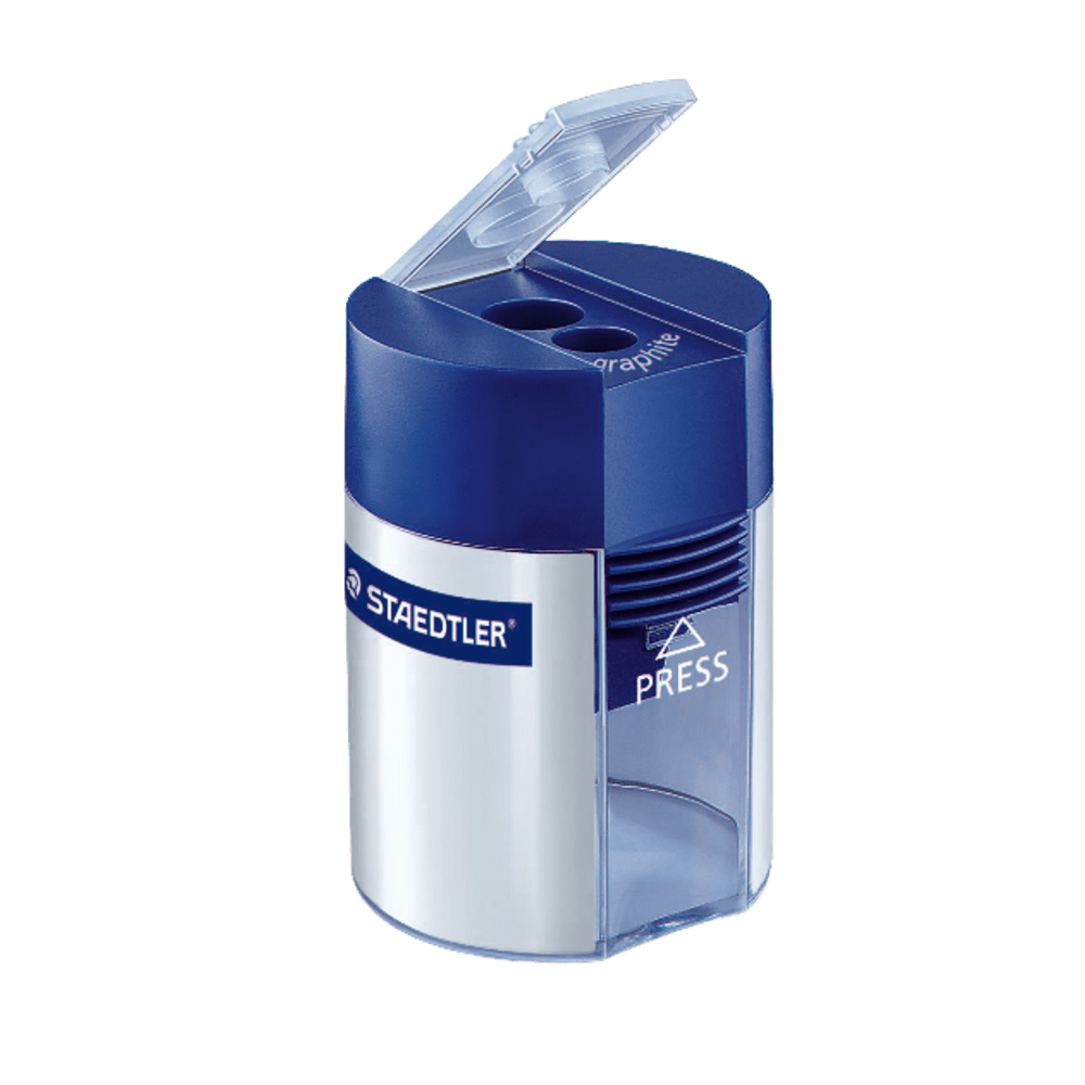 Staedtler® Two-Hole Metal Pencil Sharpener With Locking