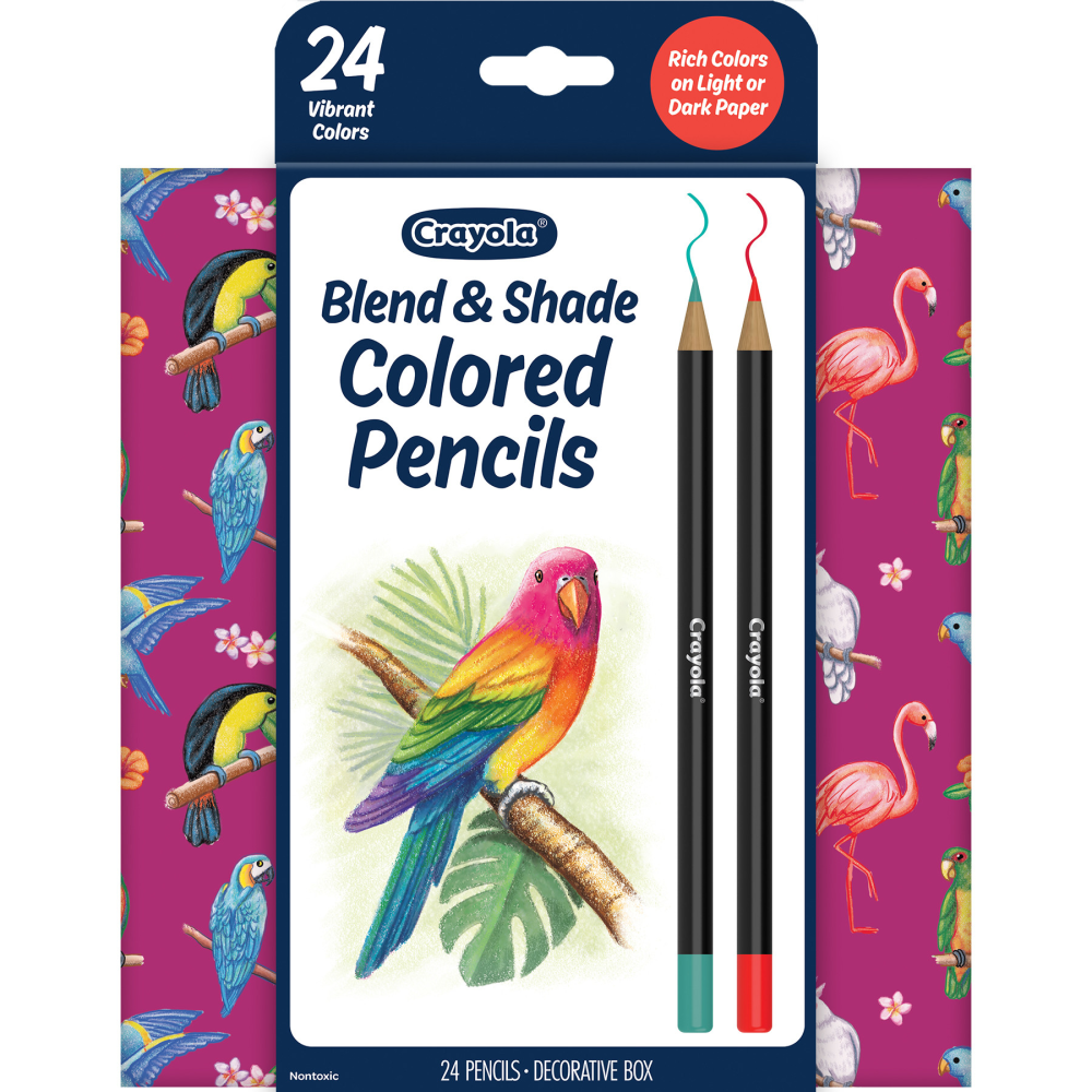 Crayola Blend & Shade Colored Pencils, Assorted Colors,