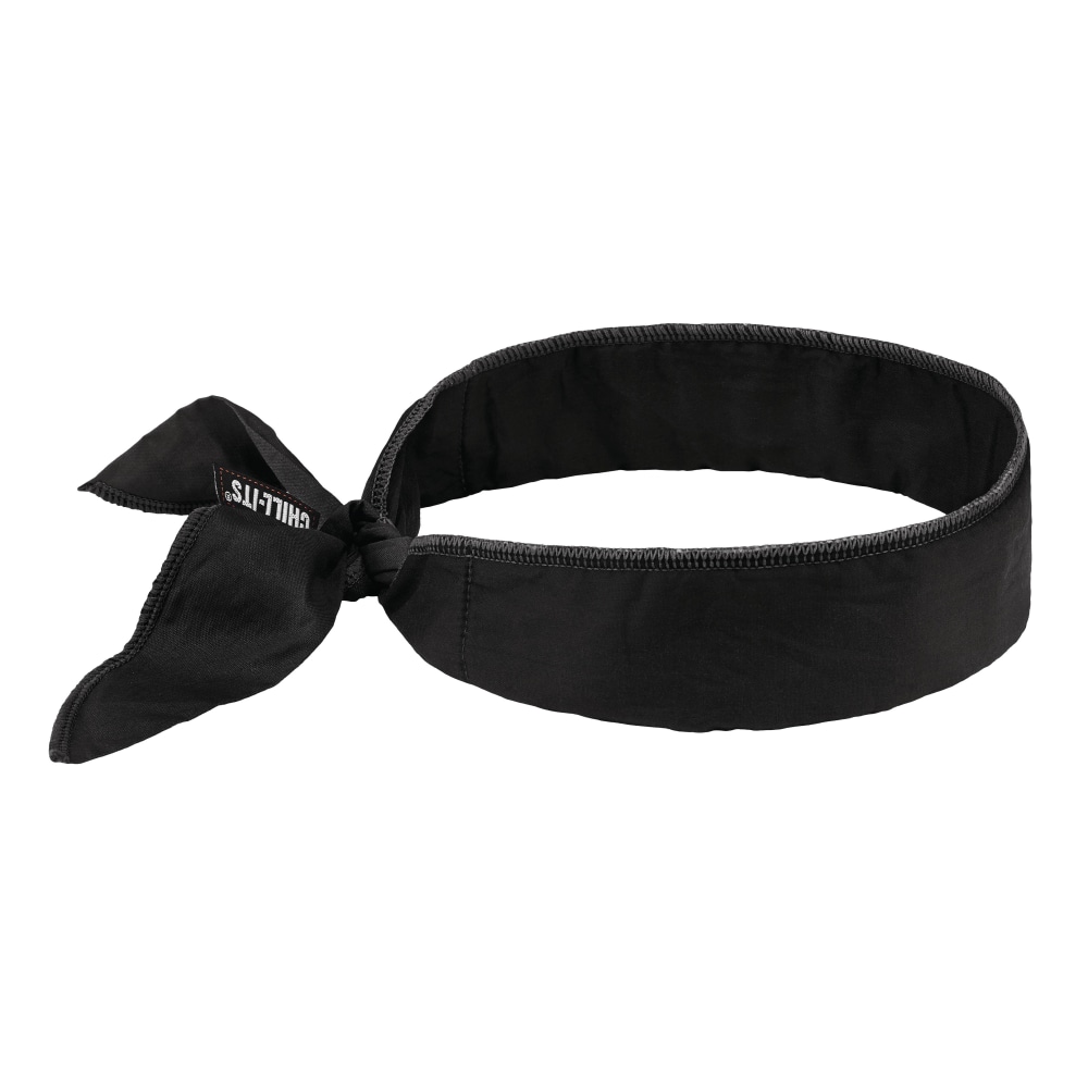 Ergodyne Chill-Its® 6702 Evaporative Cooling Bandanas, Black,