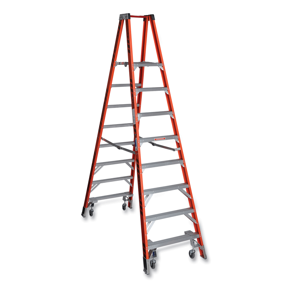 Werner® Reach Height Platform Ladder With Casters, 300