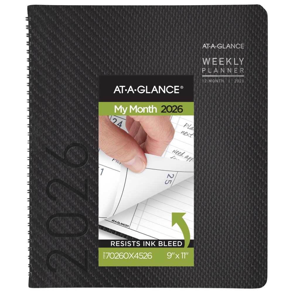 AT-A-GLANCE® Contemporary 2026 Monthly Planner, Charcoal, Large,