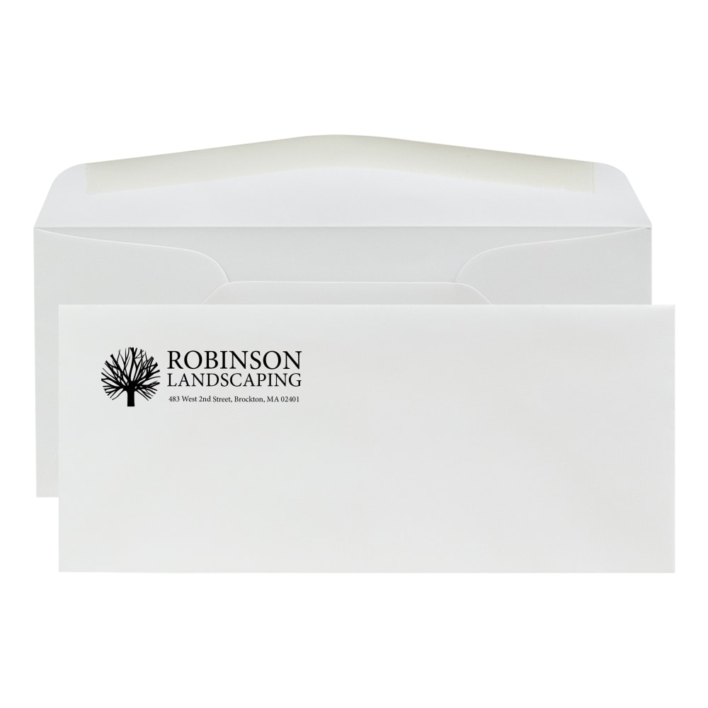 Gummed Seal, Stationery Envelopes, 4-1/8" x 9-1/2",