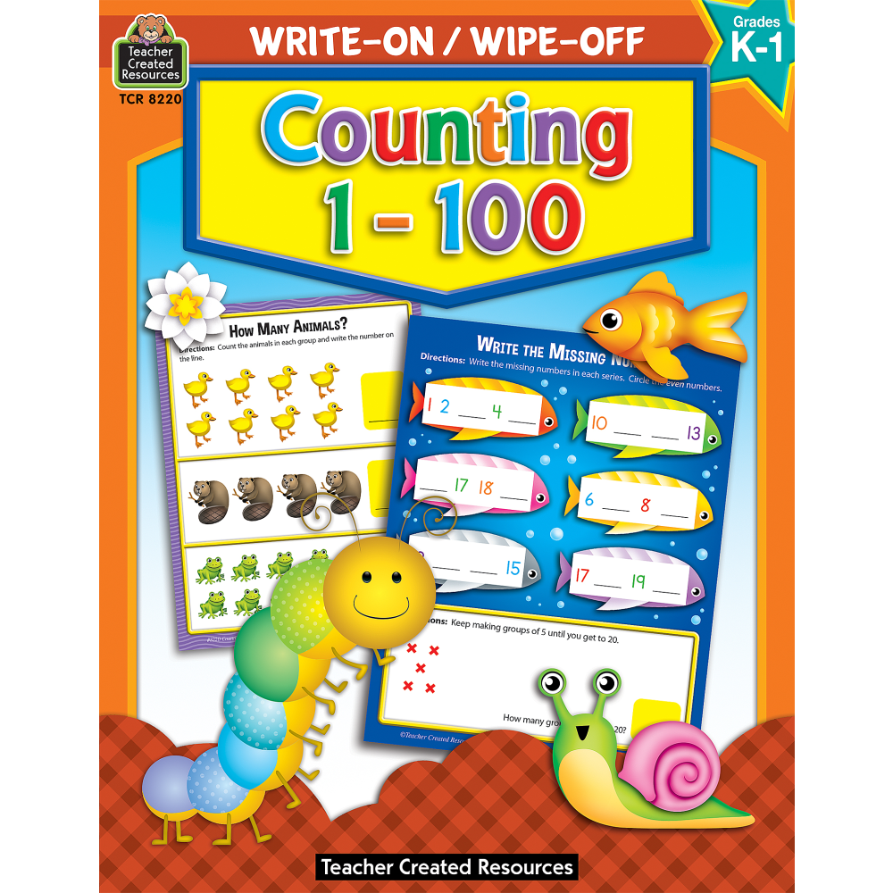 Teacher Created Resources Write-On/Wipe-Off Book, Counting 1 -