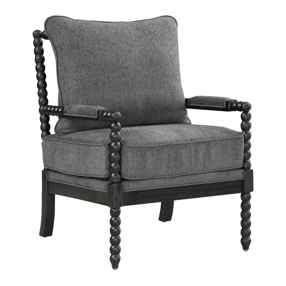 Office Star Eliza Fabric/Wood Spindle Accent Chair, 37”H