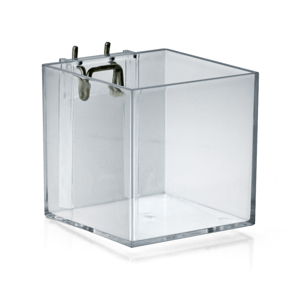 Azar Displays Cube Bins For Pegboard/Slatwall, Metal U-Hook,
